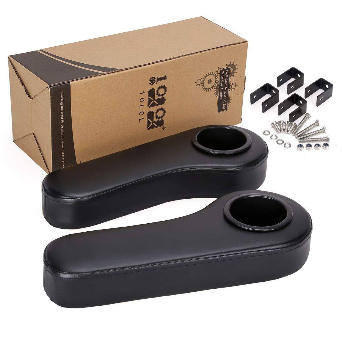 Black Golf Cart Rear Seat Kit with Cup Holder K65791