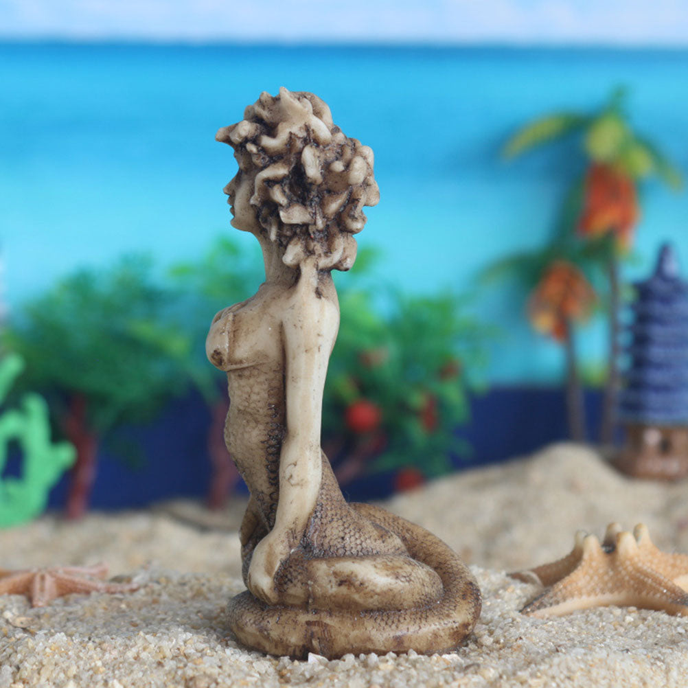 Gorgon Serpent Sculpture Resin Ornament I224