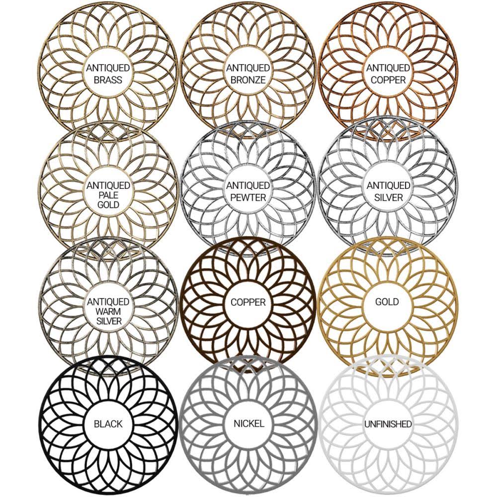 28x22OD x 10 3/8x22ID x 3/4x22P PVC Pierced Ceiling Medallion O2299