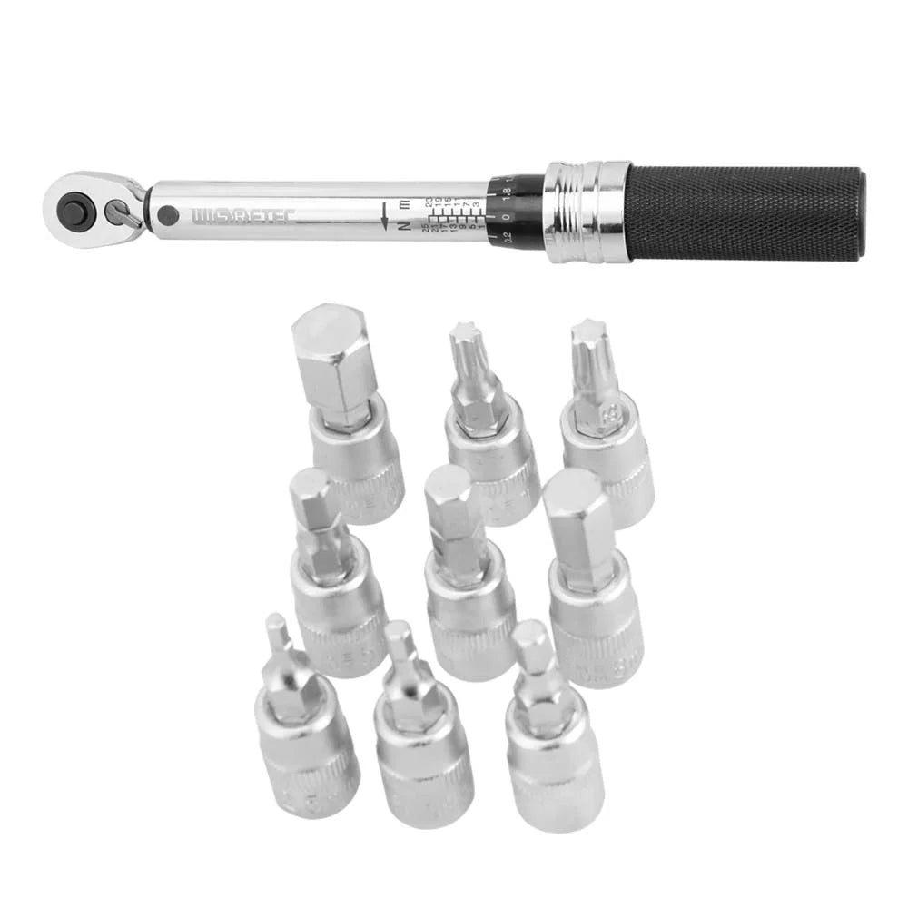 1/4" DR 1-25Nm Mini Adjustable Bike Torque Wrench Set E783329