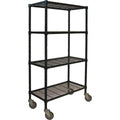 Black 4 Shelf Wire Cart U291296