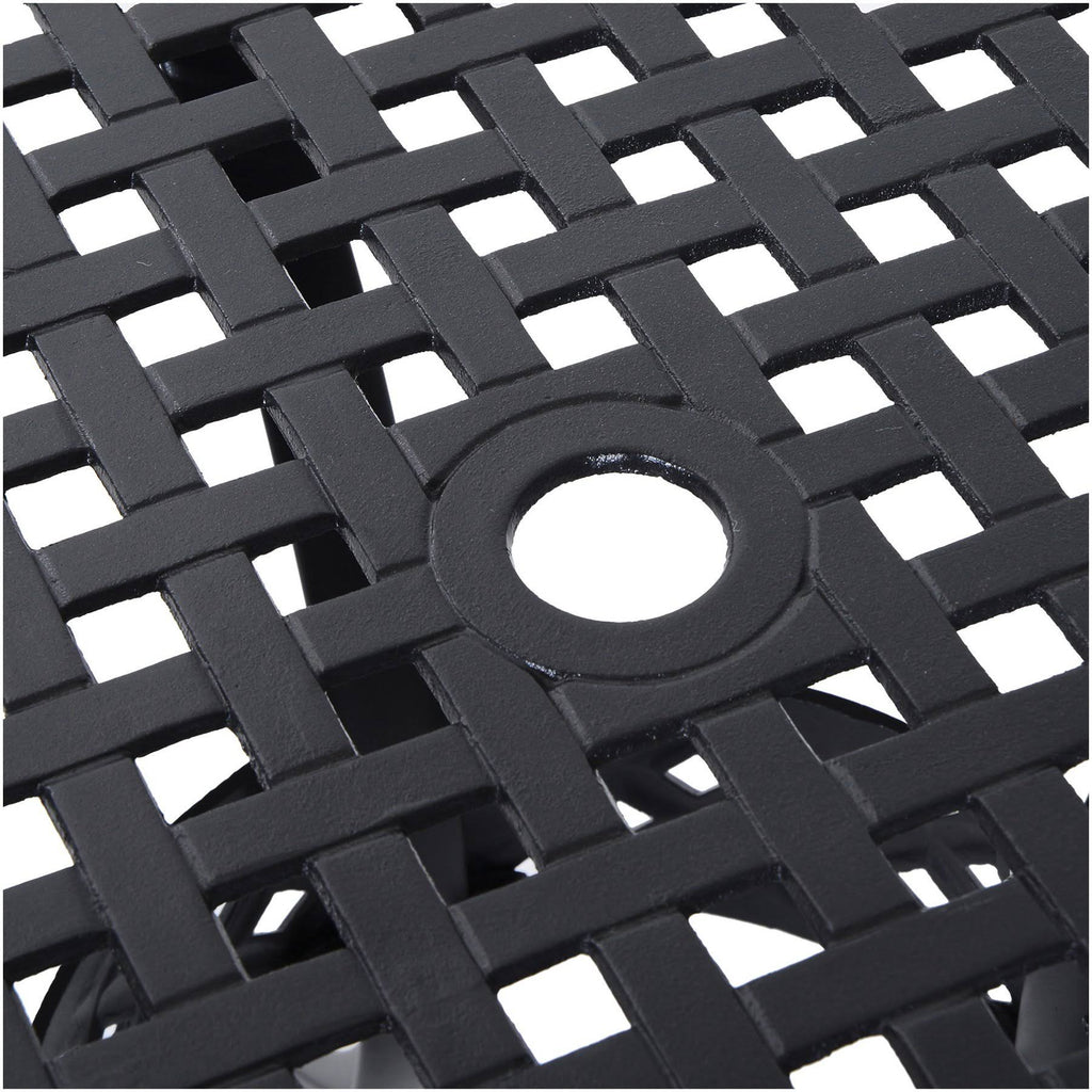 Black Round Cast Aluminum Outdoor Dining Table F2073