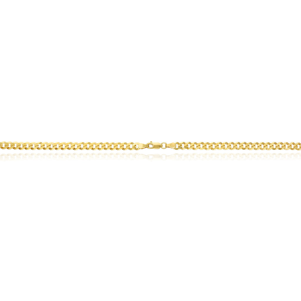 14K Gold Over Silver Cuban Chain Necklace 16"-30" N897