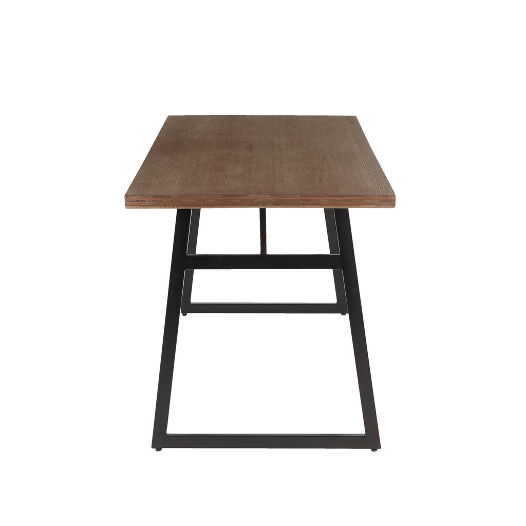 Vintage White Espresso Industrial Dining Table K29395