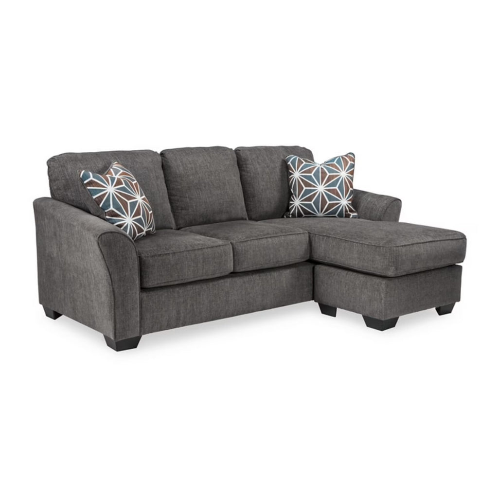 89 Inch Sofa with Chaise, 2 Throw Pillows, Ottoman Q97514