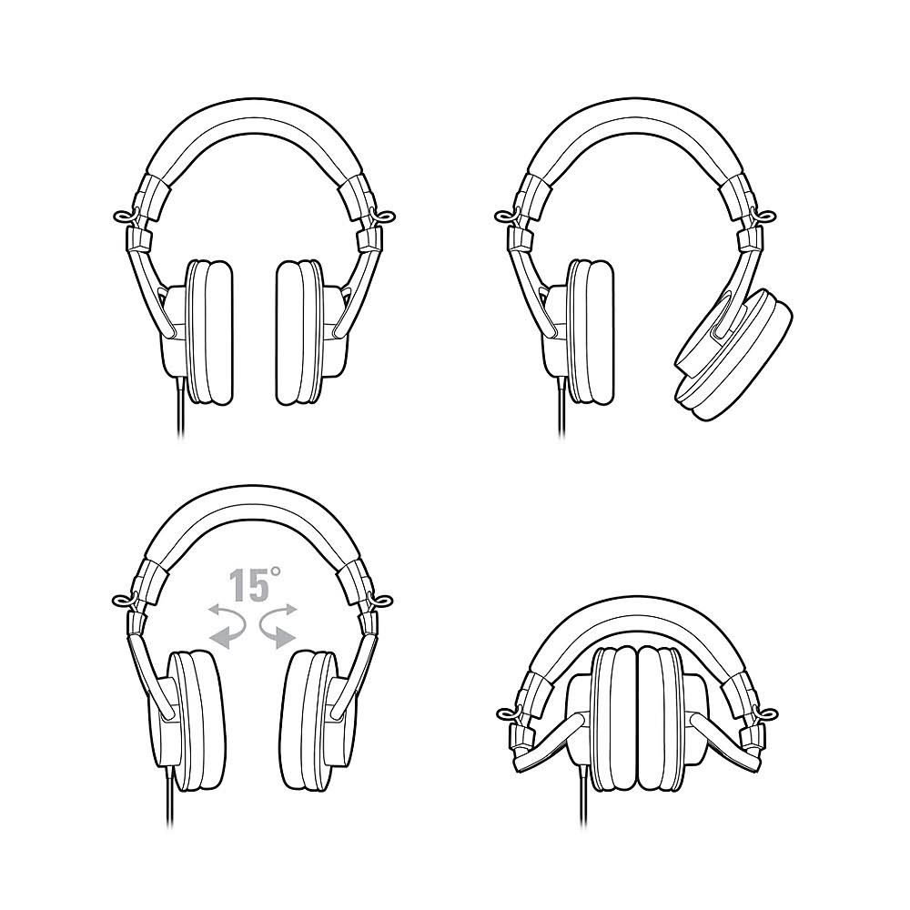 Closed-Back Professional Studio Monitor Headphones Matte Grey B790