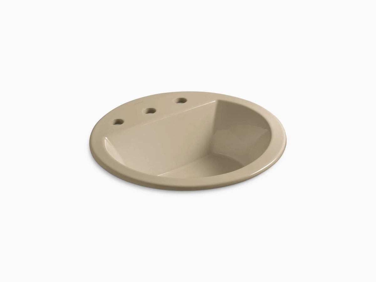 Drop-In Round Bathroom Sink with Overflow A59166
