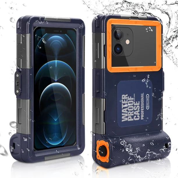 Waterproof Protective Case for Phones Up to 6.9 Inch with Lanyard F2830