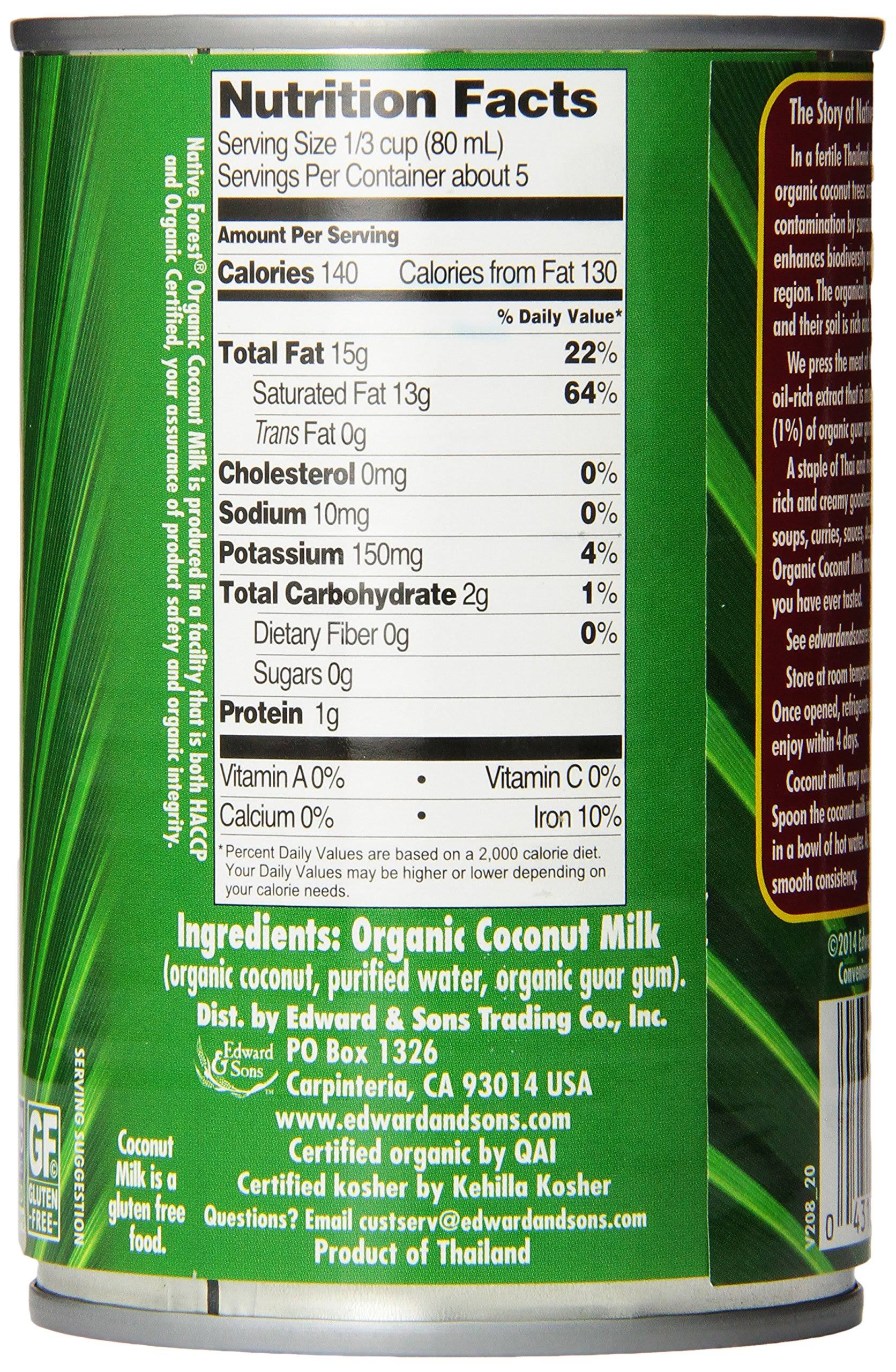Organic Classic Coconut Milk 13.5 oz Cans (Count of 12) D403