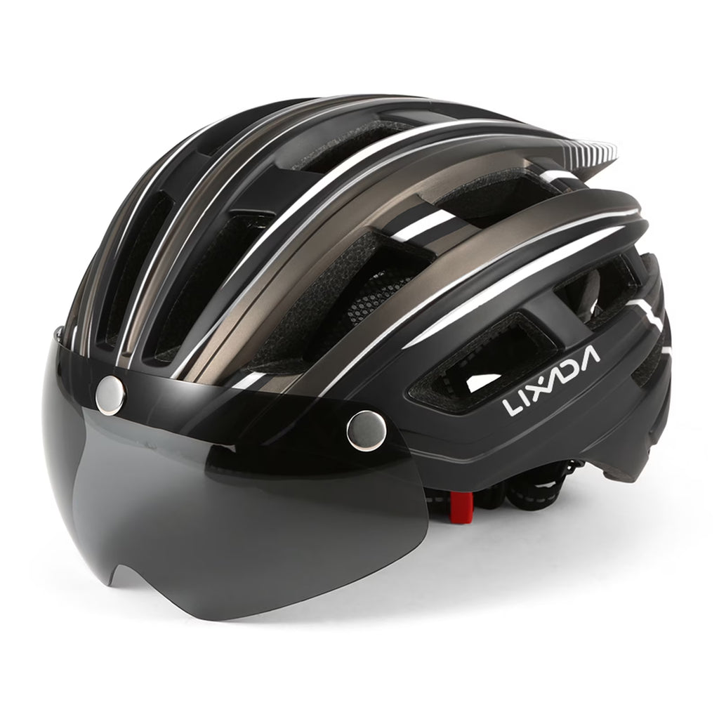 Mountain Bike Helmet with Back Light, Detachable Magnetic Visor C17477