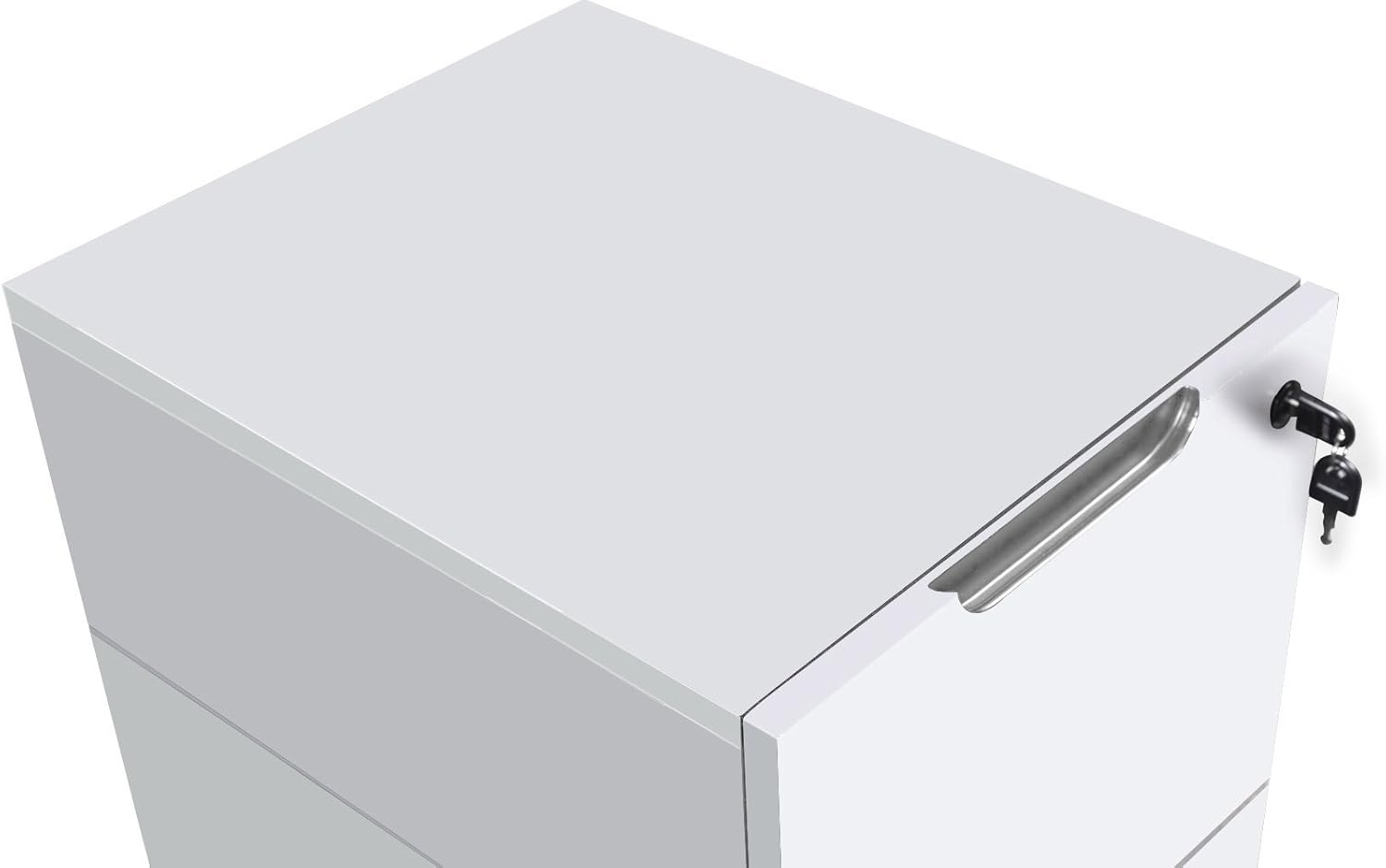 White 2 Drawer Mobile Pedestal B4401