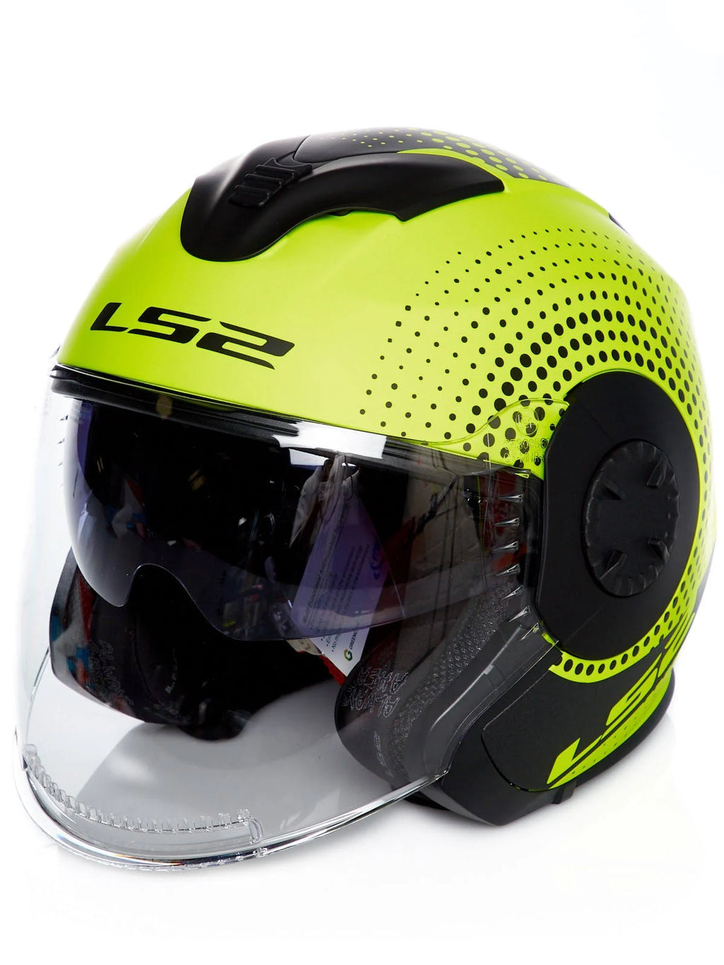 Black Yellow Motorcycle Helmet S701397