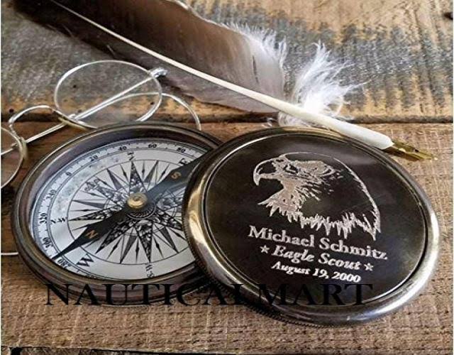Engraved Brass Compass M975