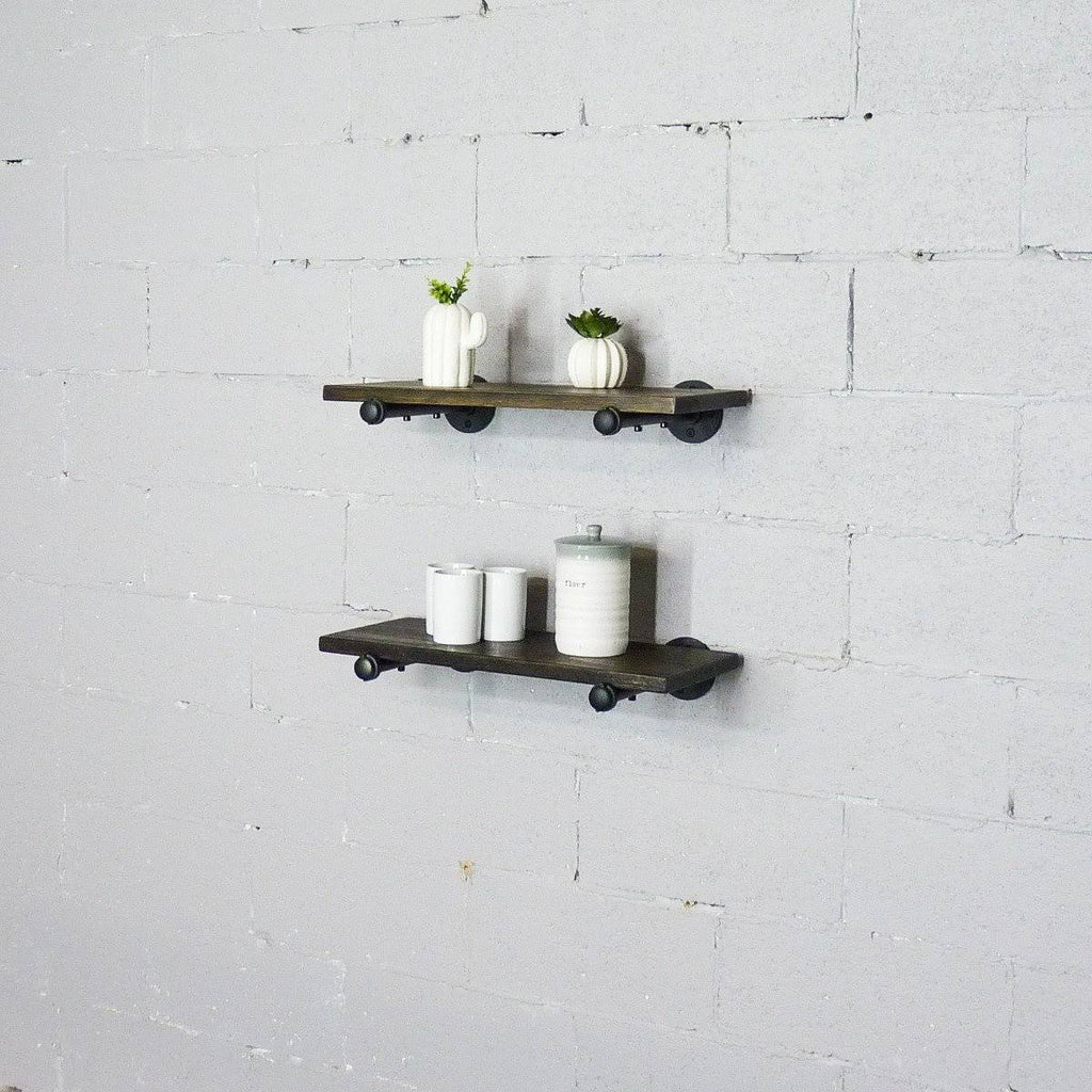 2-Piece Industrial Farmhouse Wall Shelf Set M36605