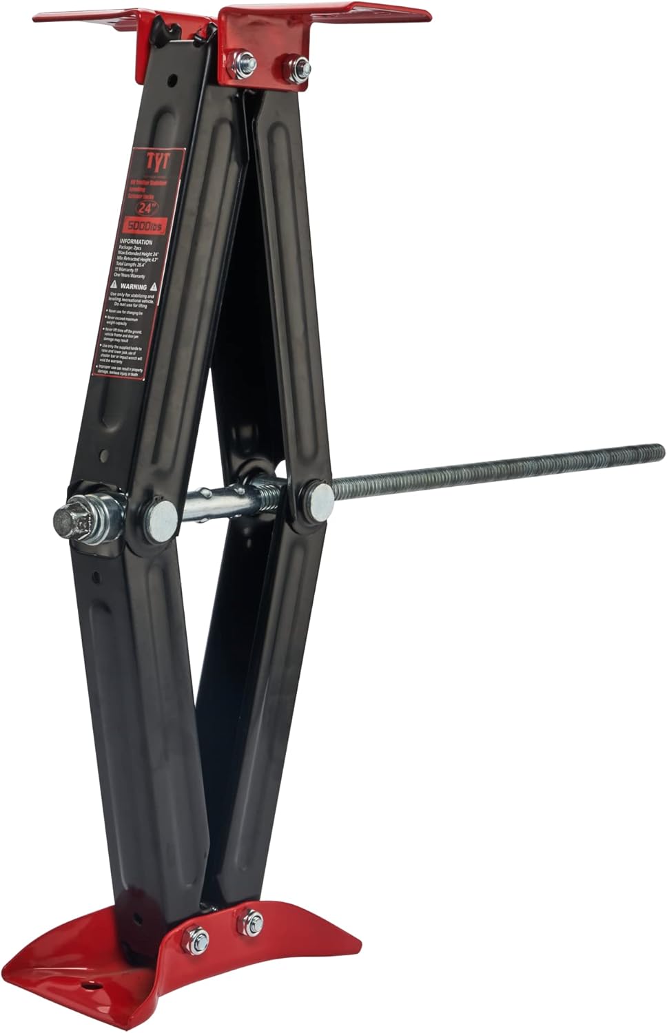 24 RV Trailer Stabilizer Leveling Scissor Jacks with Handle, 5000lbs, Set of 2 S647349
