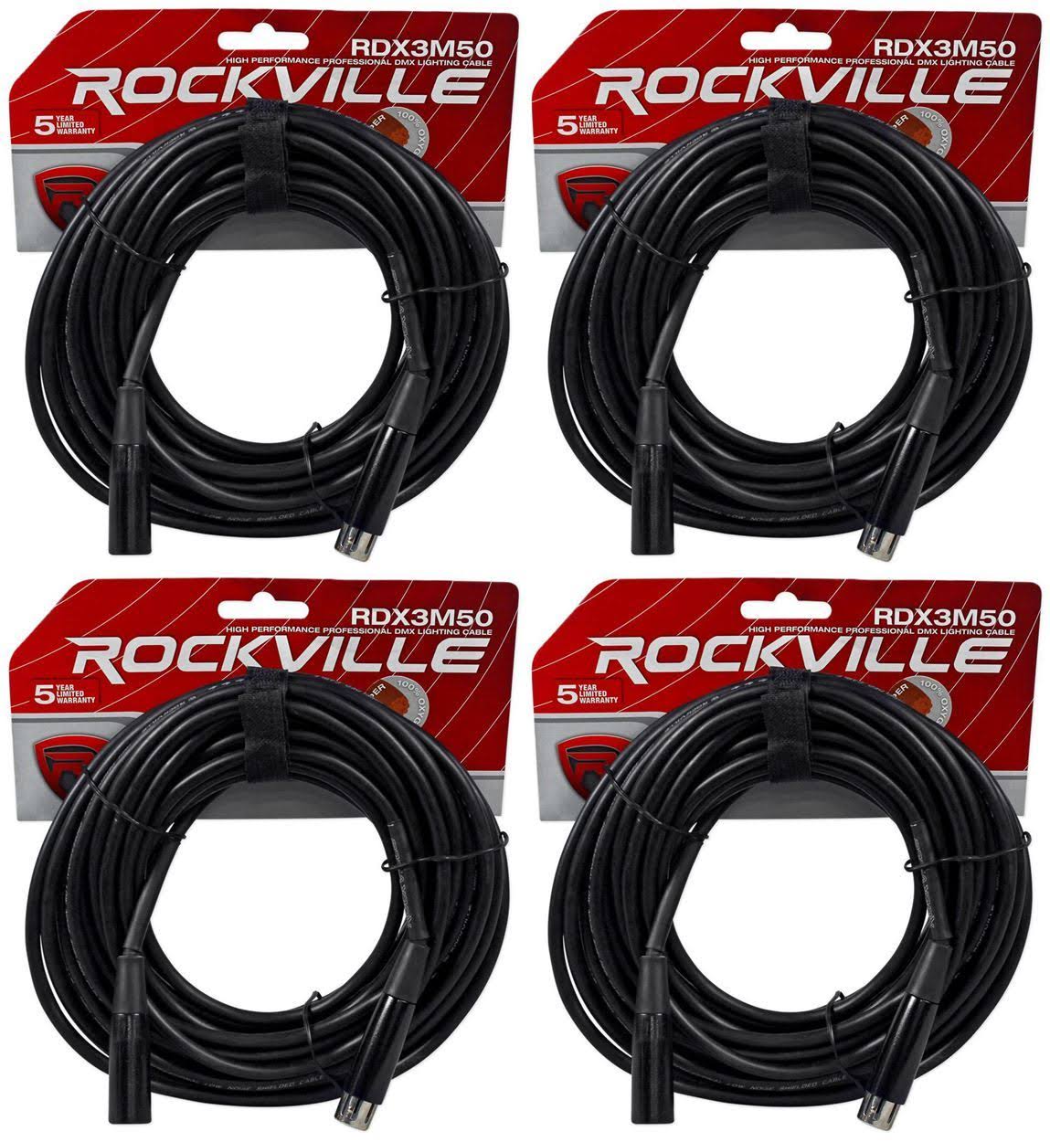 50 Foot 3 Pin DMX Lighting Cables OFC Female to Male P29940