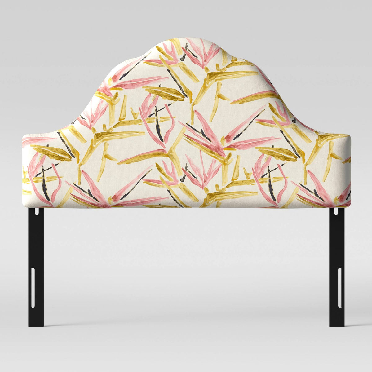 Arched Headboard Pink Cream Tropical Grass X39817