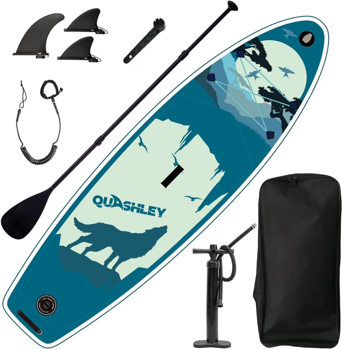 Inflatable Stand Up Paddle Board with Accessories, 11'x33 x6, Max 330lbs W309