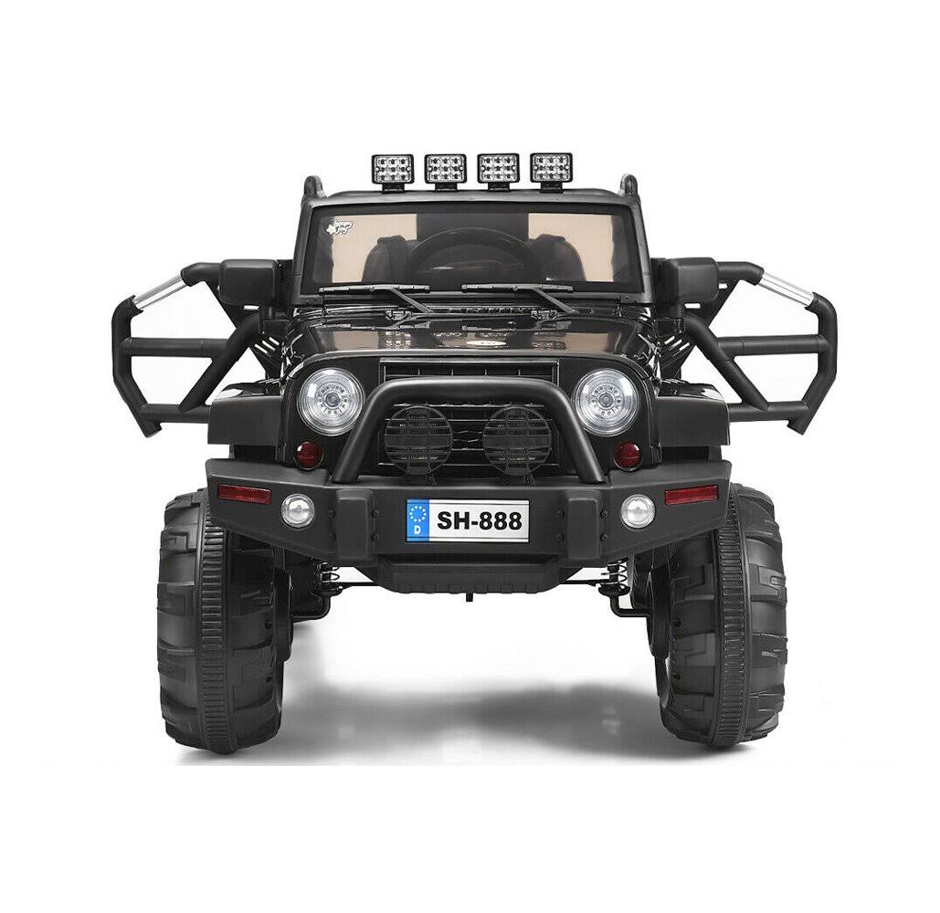 White 12V Kids Ride on Truck Car with Bluetooth Remote Control E430