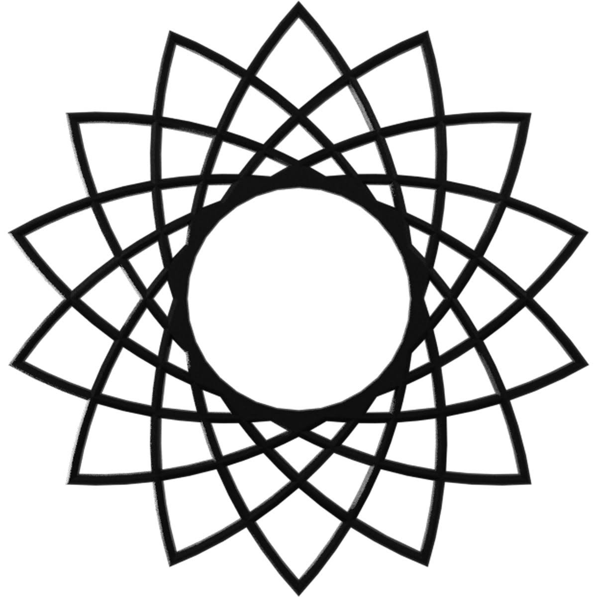 Black PVC Pierced Ceiling Medallion P3495