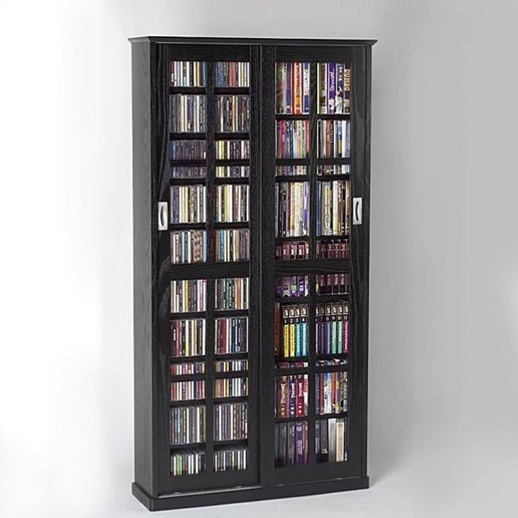 Multimedia Storage Cabinet Black F7374