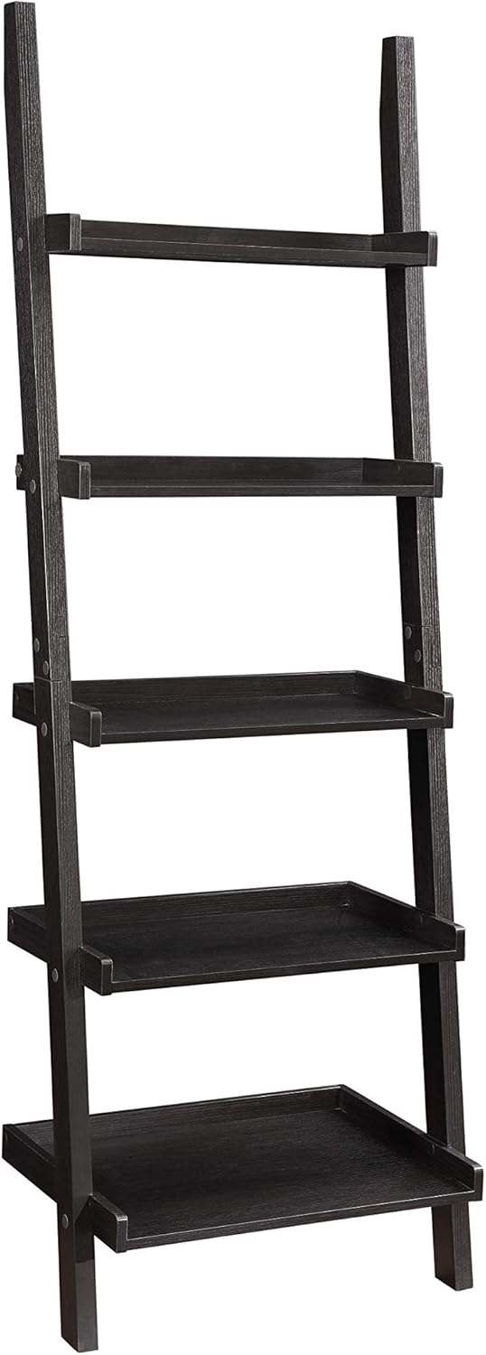 Cappuccino 5-shelf Ladder Bookcase K362