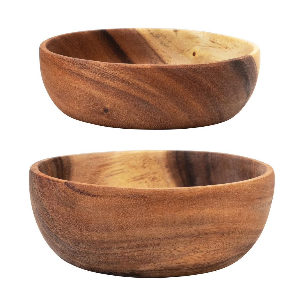 Acacia Wood Bowls, Set of 2 C53491