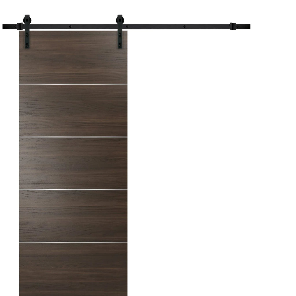 Brown Sliding Barn Door 24 x 80 with 6.6FT Track G47626