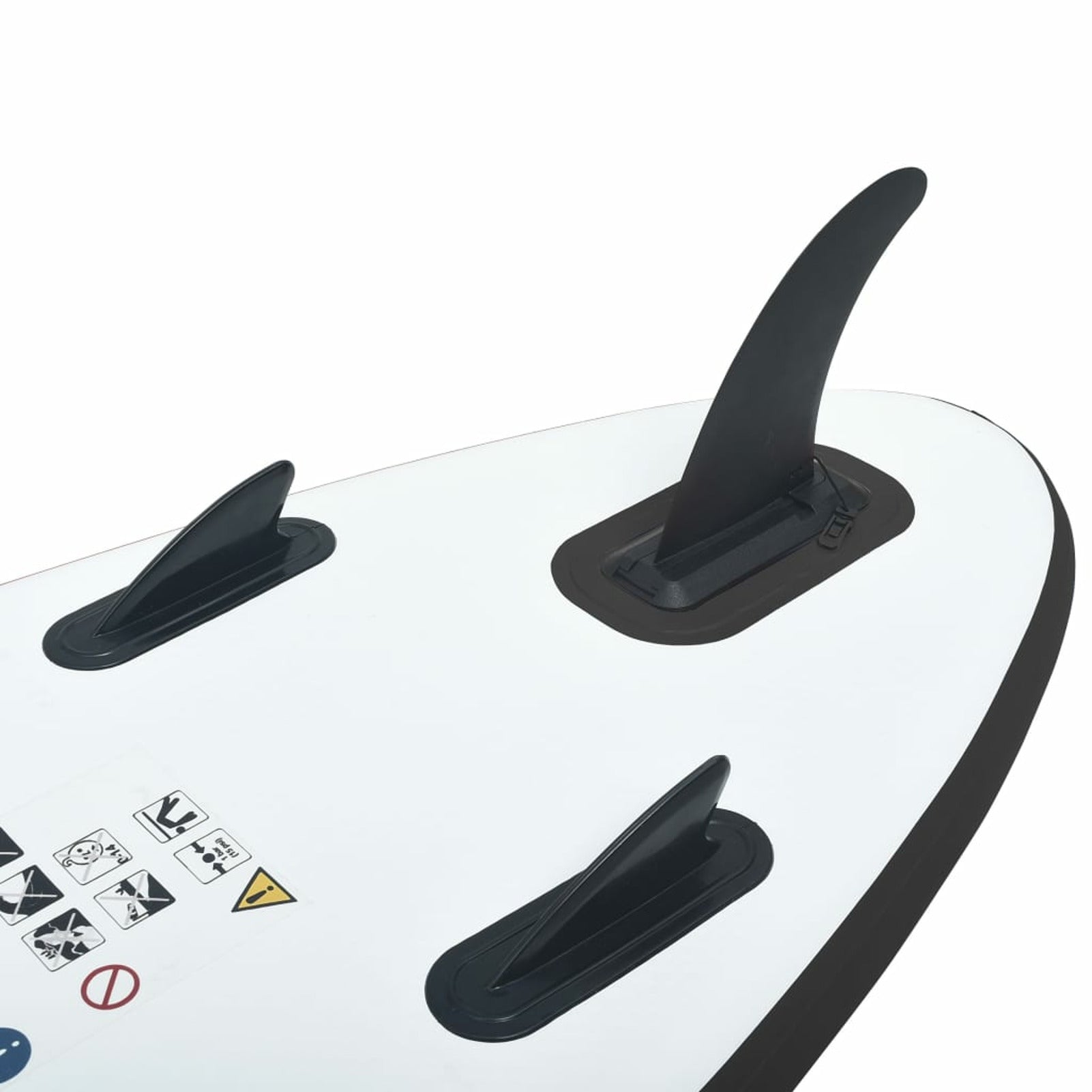 Inflatable Paddleboard Set Black and White O86929