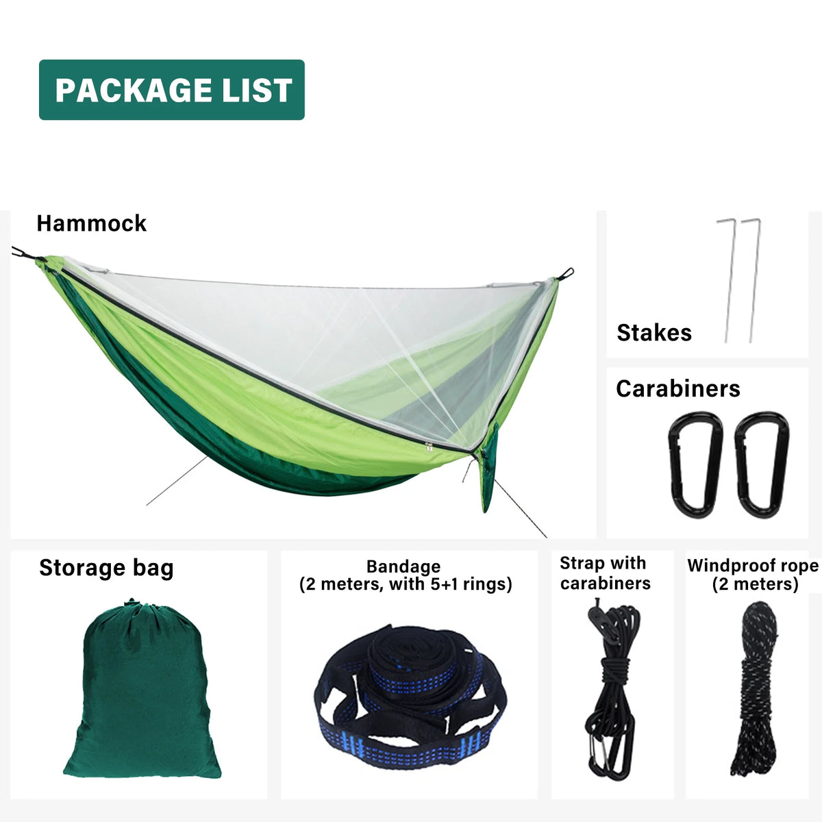 Portable Hammock with Mosquito Net for Camping L922