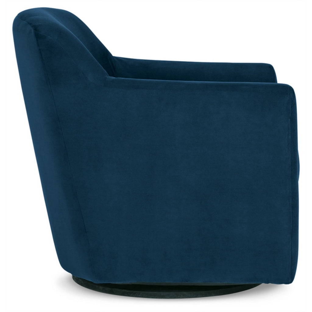 Blue & Black Metal Swivel Accent Chair Z622
