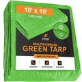 10 x 10 ft Green Poly Tarps Case of 20 X8064