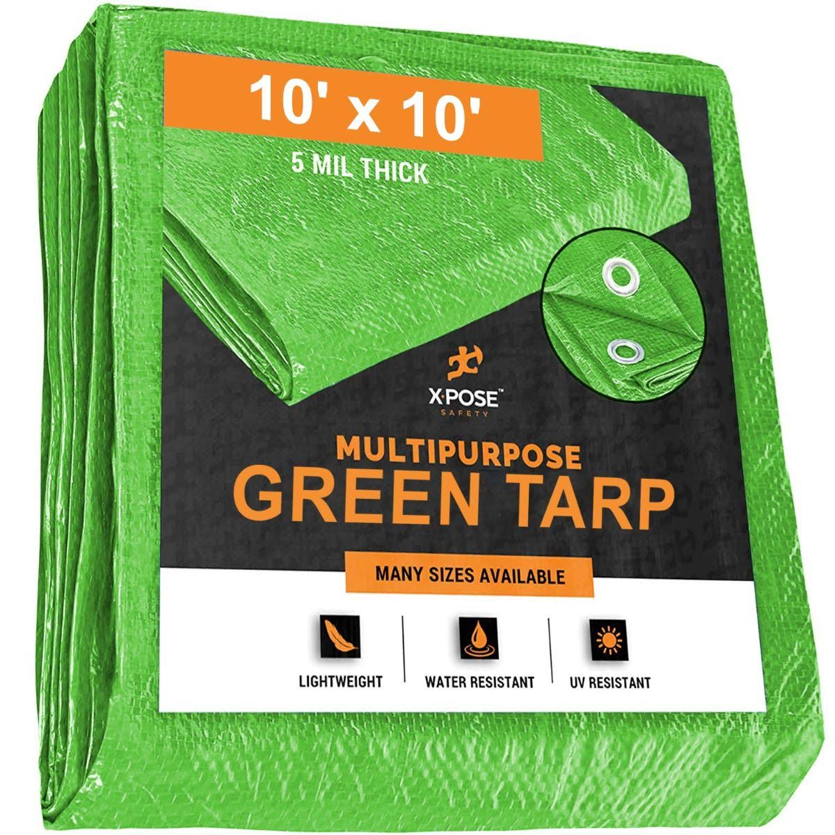 10 x 10 ft Green Poly Tarps Case of 20 X8064