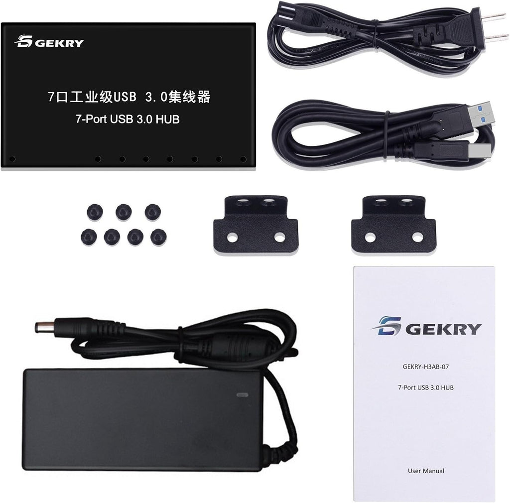 7-Port Powered USB 3.0 Hub with 12V/3A AC Adapter J8825