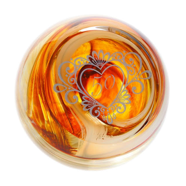 Gold 8x8x8 cm Glass D31579