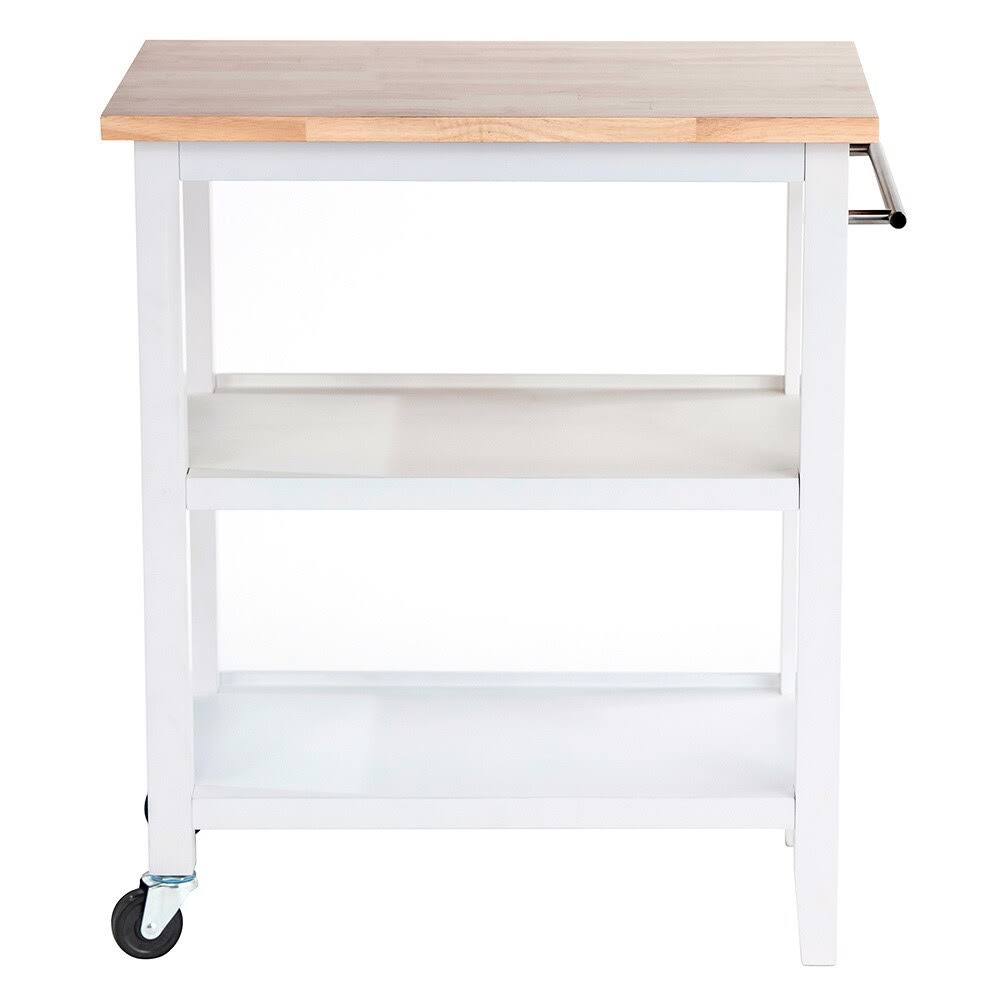 White Wood Kitchen Cart Y7884