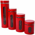 Glass and Stainless Steel Canister Set M38344