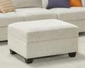Beige Chenille Sofa Couch with Ottoman B374