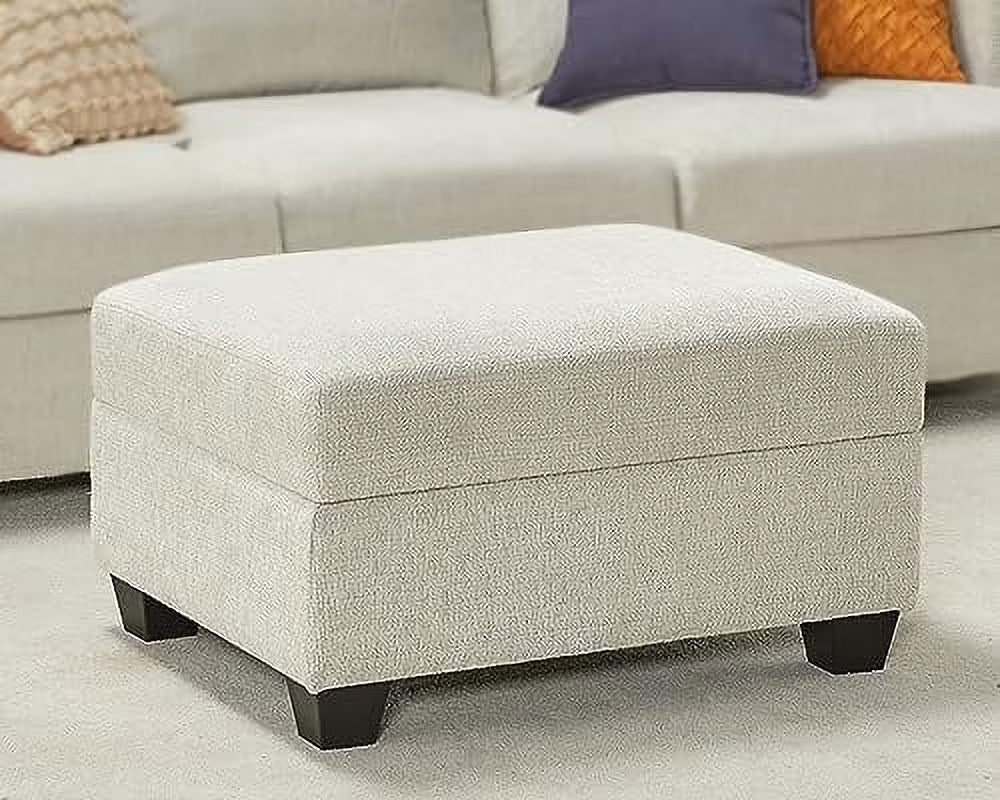 Beige Chenille Sofa Couch with Ottoman B374