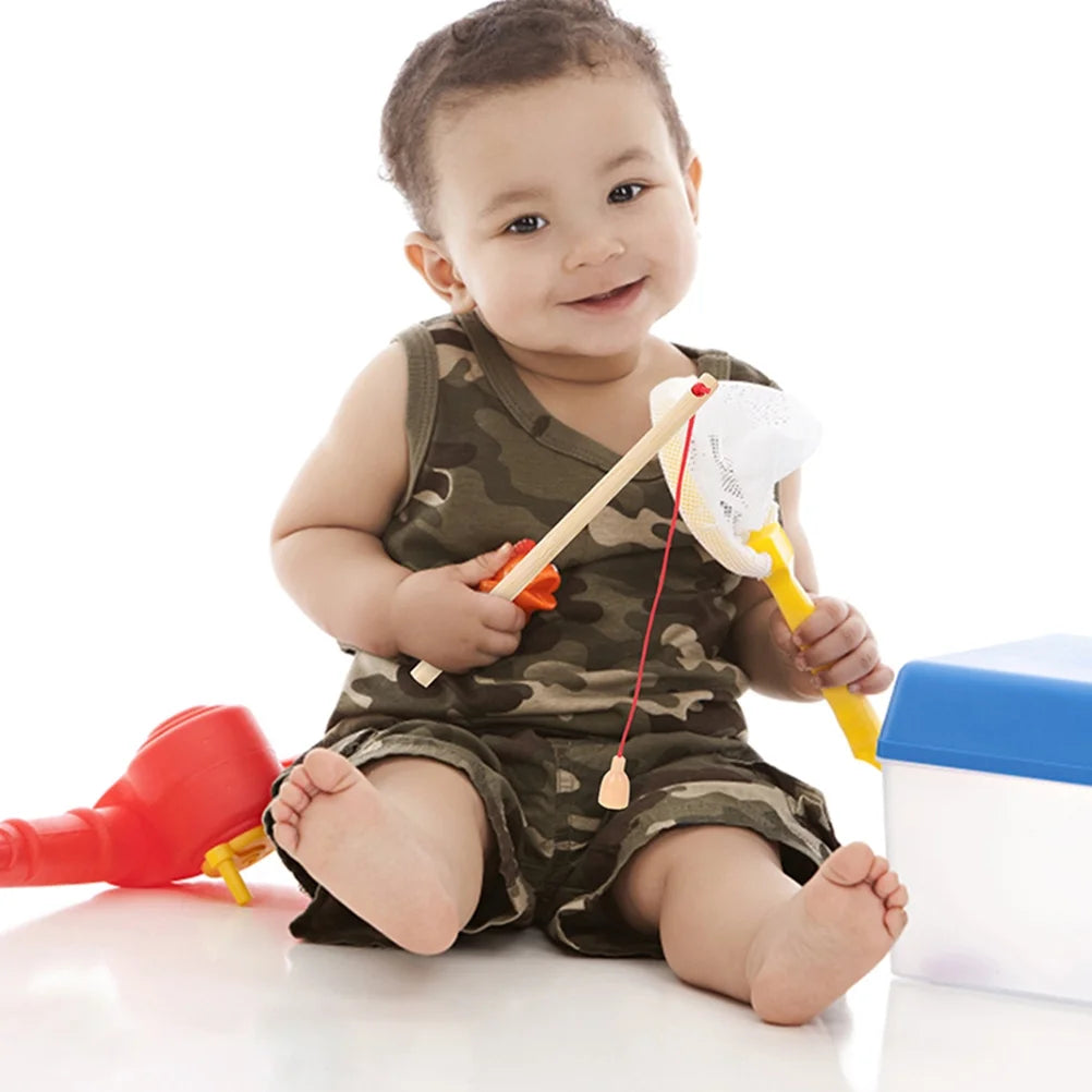5 Pcs Kids Fishing Pole Outdoor Toy Fishing Rod T3832