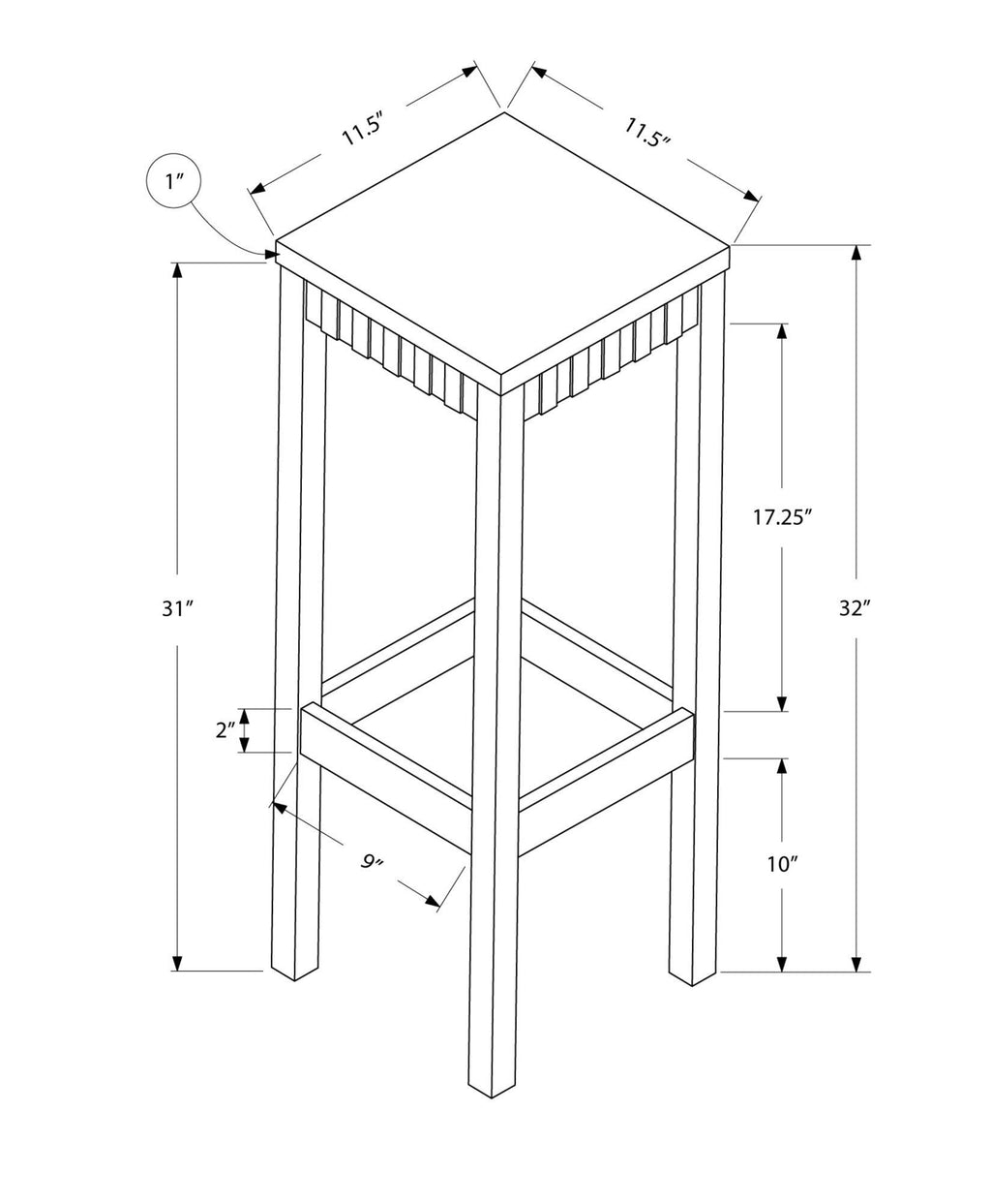 Cappuccino Particle Board Accent Table B89922