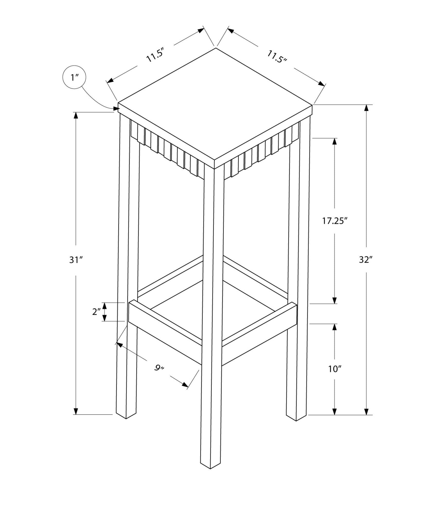 Cappuccino Particle Board Accent Table B89922