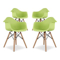 Green Beech Wood Plastic Armchairs (Set of 4) G764602