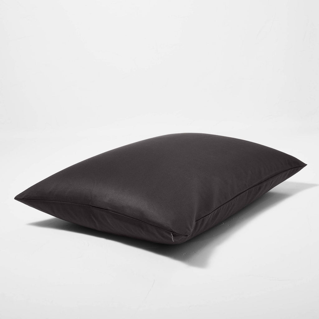 Full/Queen Supima Washed Sateen Duvet & Sham Set Washed Black U252