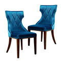 Velvet Dining Chair Set of 2 Cobalt Blue Y362