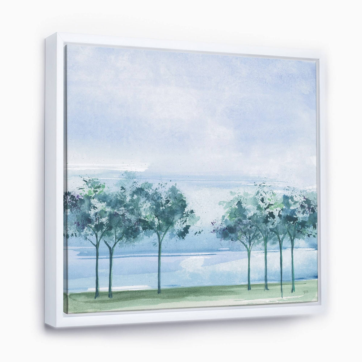 Framed Canvas Blue 30 in. Wide x 30 in. High X481