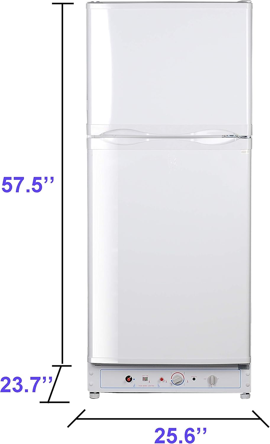 Propane Refrigerator with Freezer, 6.1 Cu.ft, White N996159