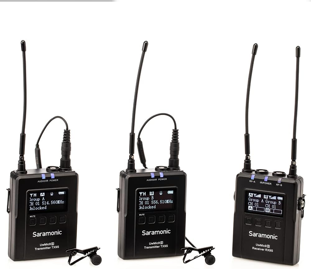 2-Person Wireless UHF Lavalier System with Dual Camera-Mount Receiver B8213