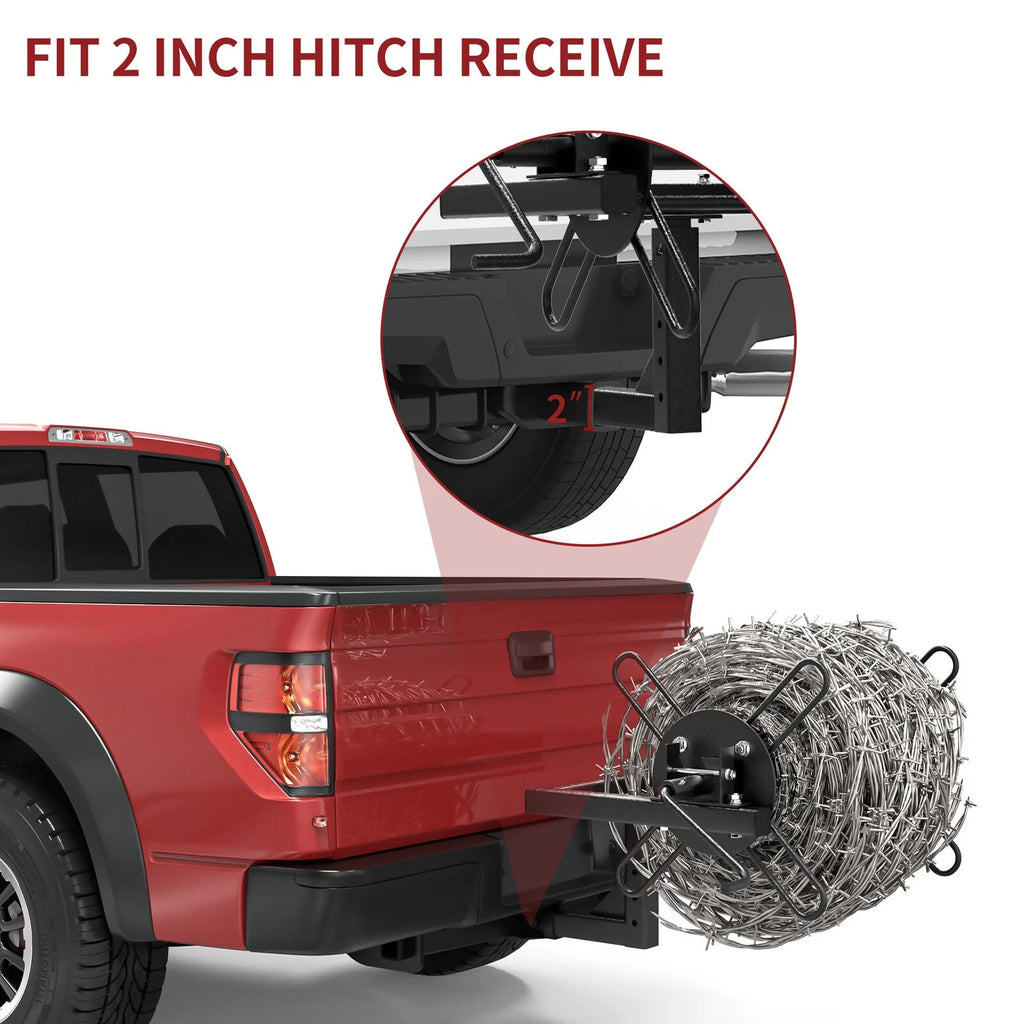 Barbed Wire Unroller Bolt On ATV Receiver Hitch E612