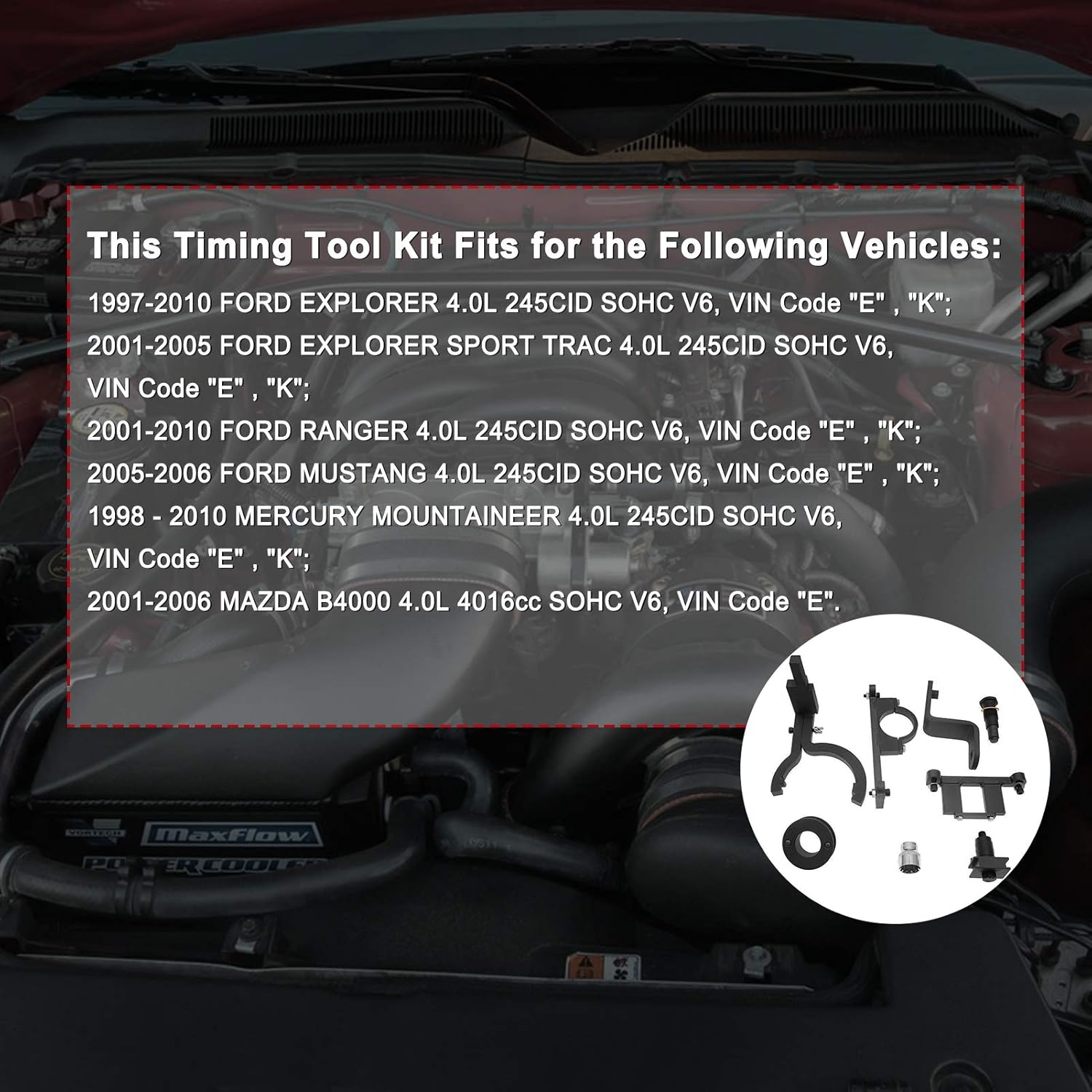 8 PCS Timing Tool Kit for 4.0L SOHC V6 Engines K101743